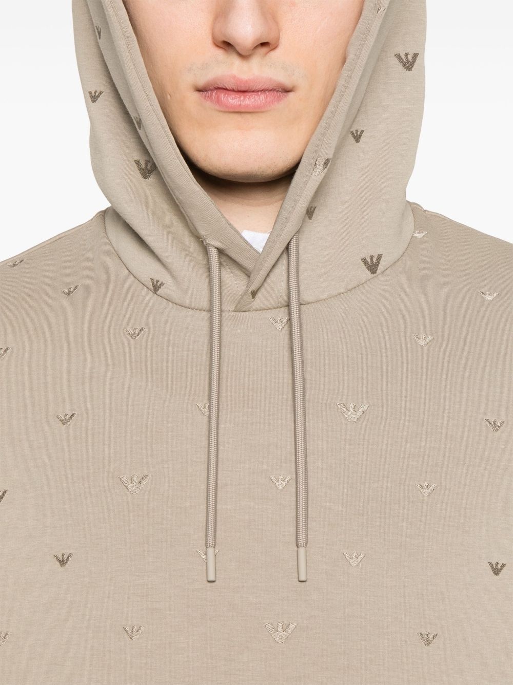 logo-embroidered hoodie - 5