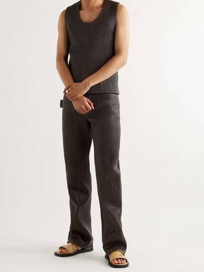 Bottega Veneta Slim-Fit Woven Leather Tank Top outlook