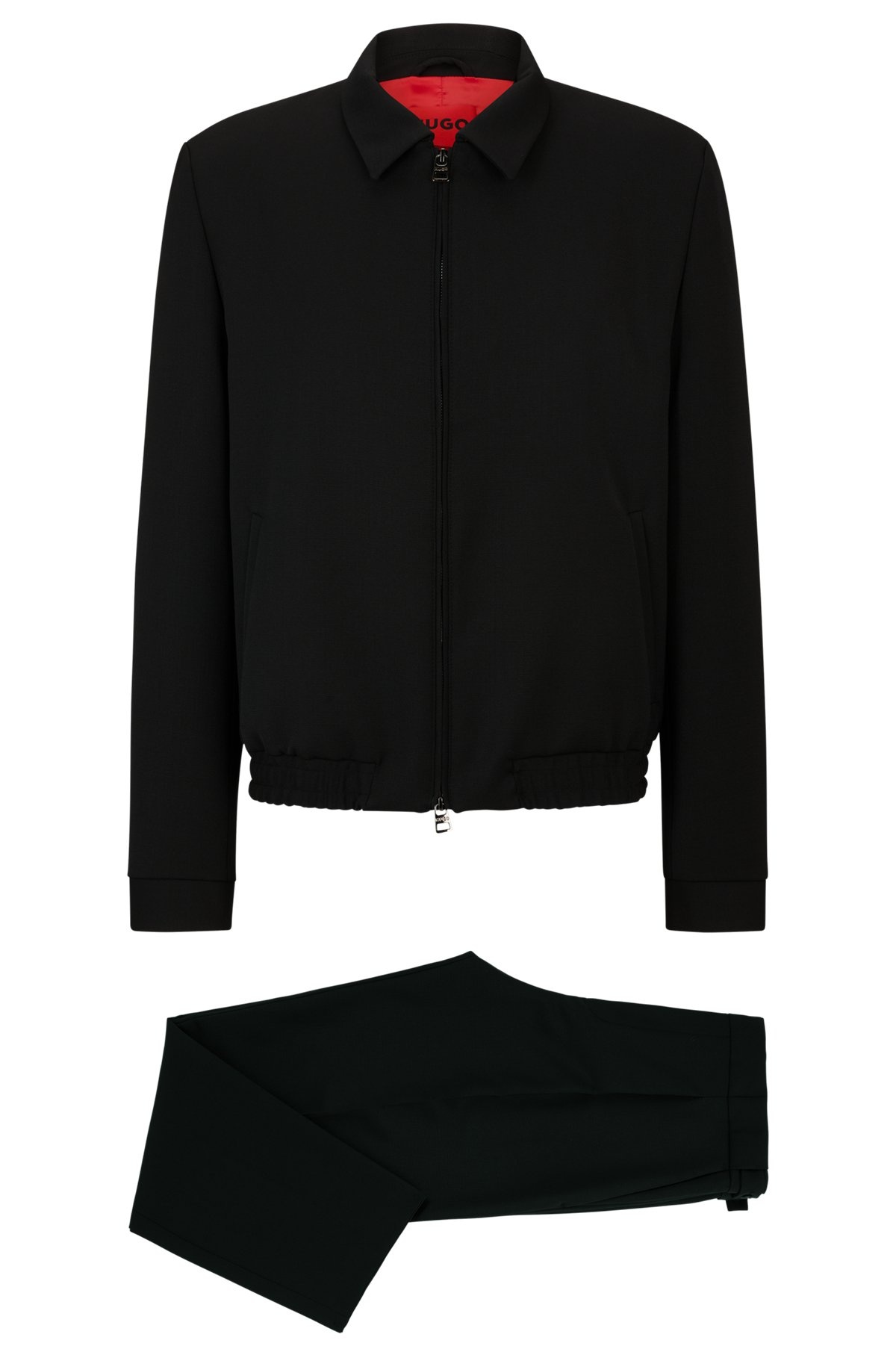 MODERN-FIT SUIT IN PERFORMANCE-STRETCH STRUCTURED CANVAS - 9