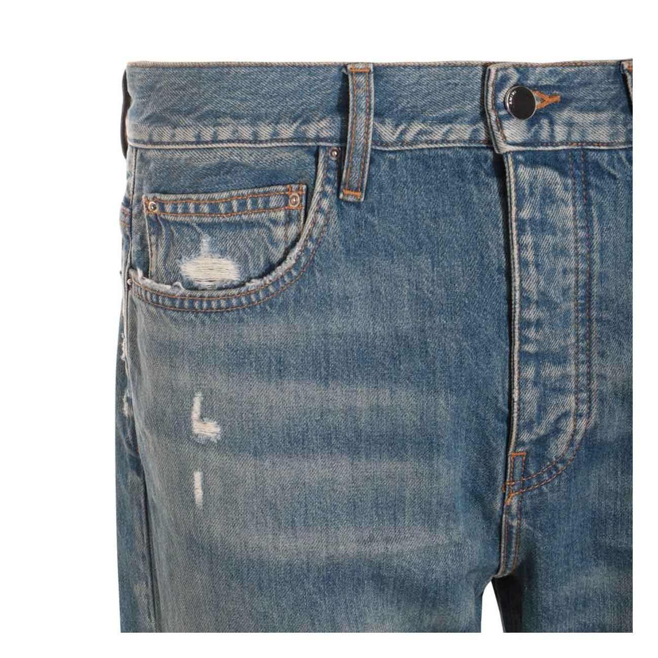 medium blue cotton jeans - 3