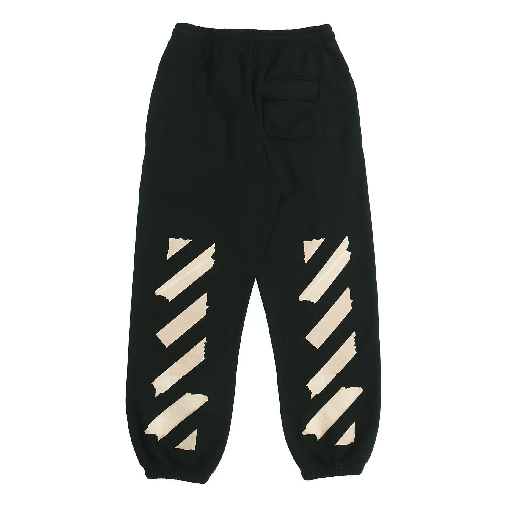 Off-White Black Gold Rubber Strap Stripe Sports Pants Black OMCH022R20E300021048 - 1