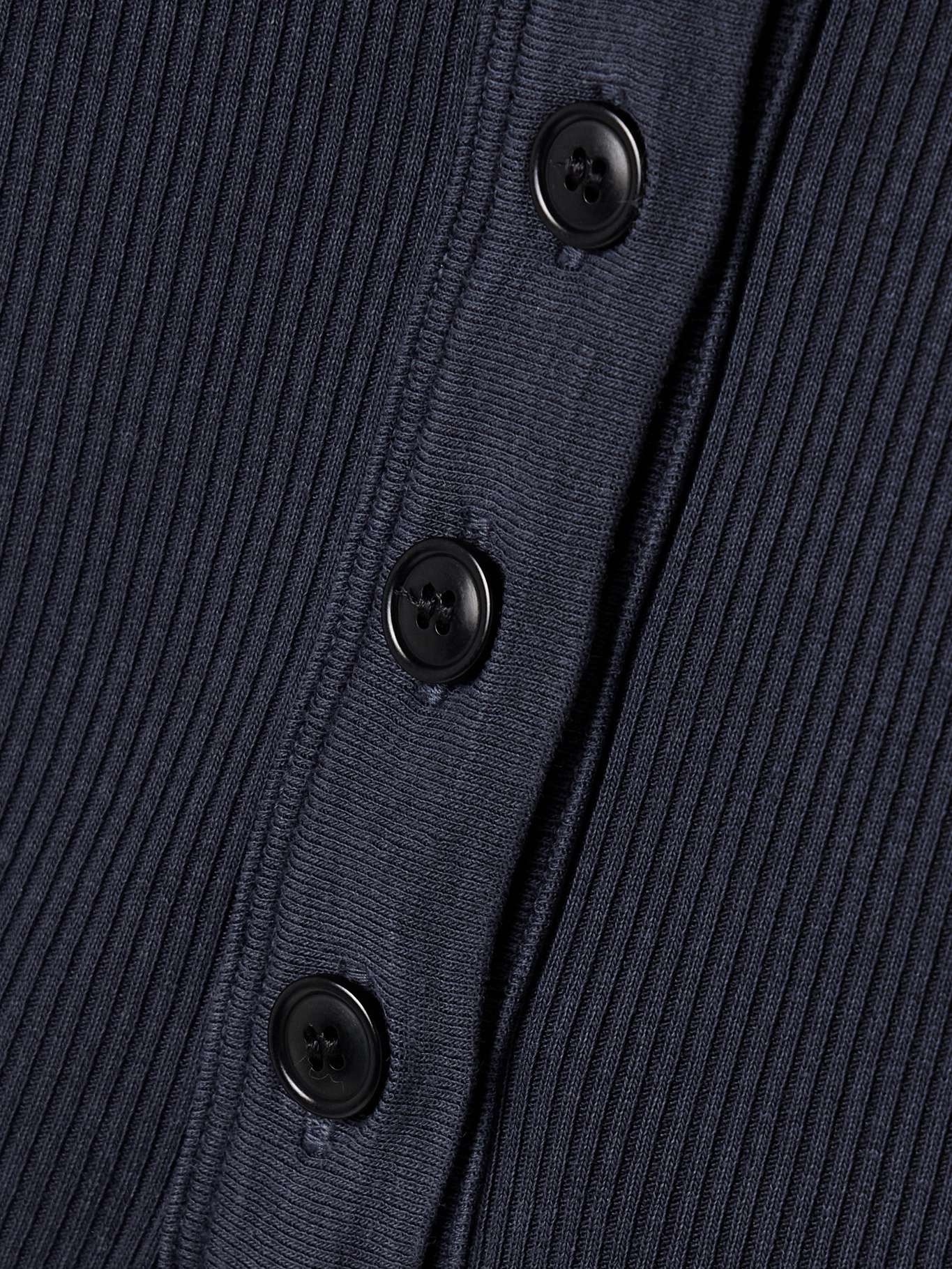 Varra ribbed jersey Henley top Navy - 4