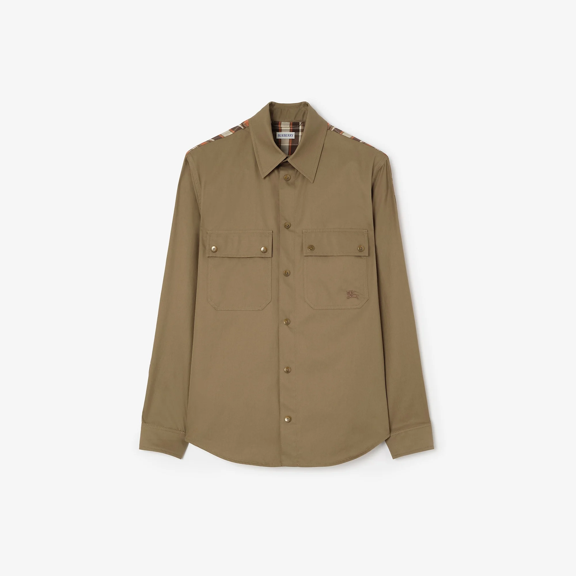 Tropical Gabardine and Check Shirt - 1