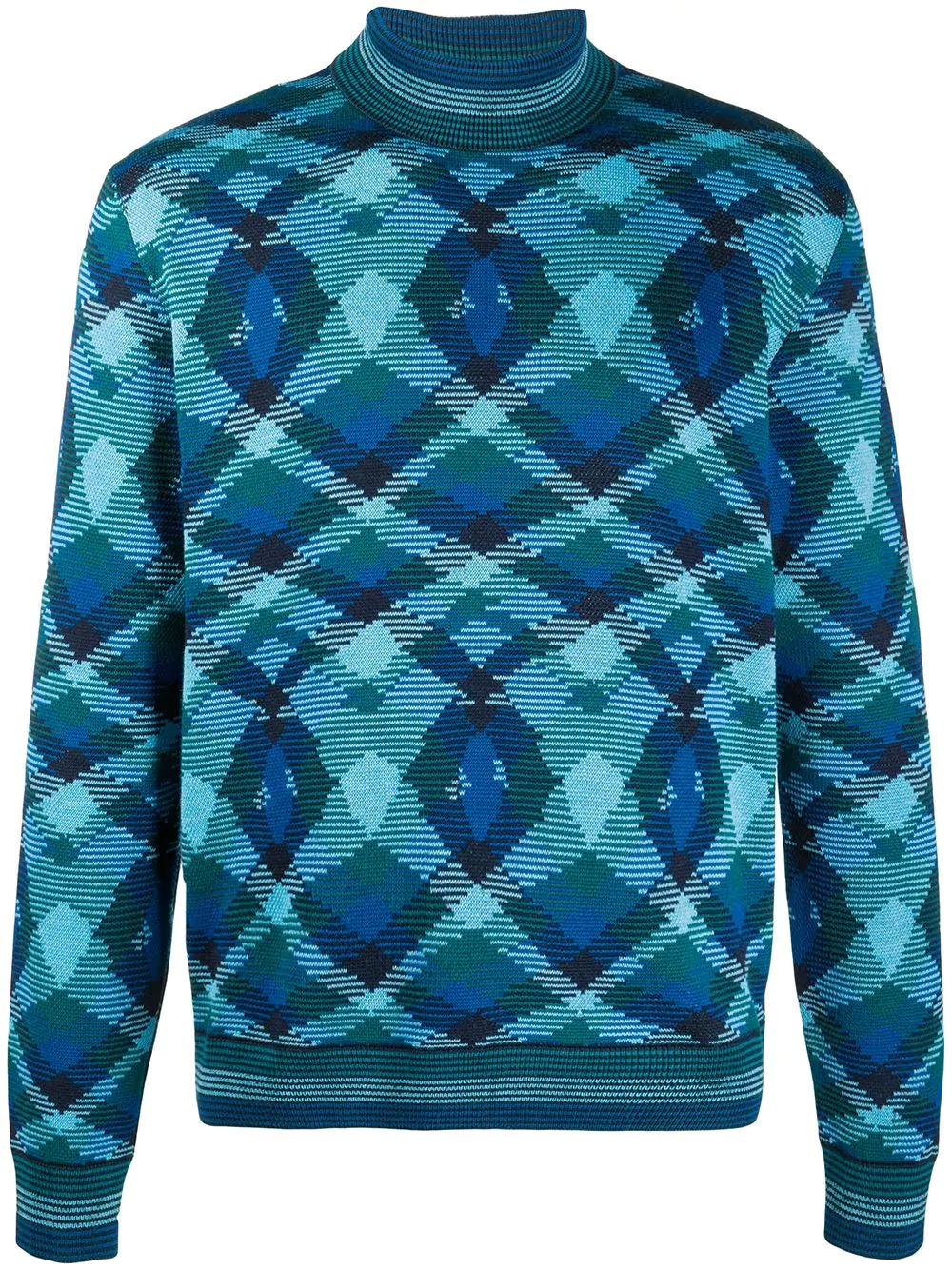 geometric wool knit jumper - 1