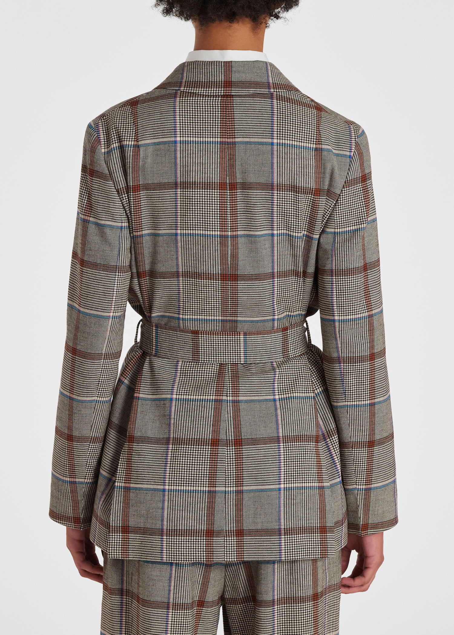 Wool 'Prince of Wales Check' Wide Leg Suit - 11