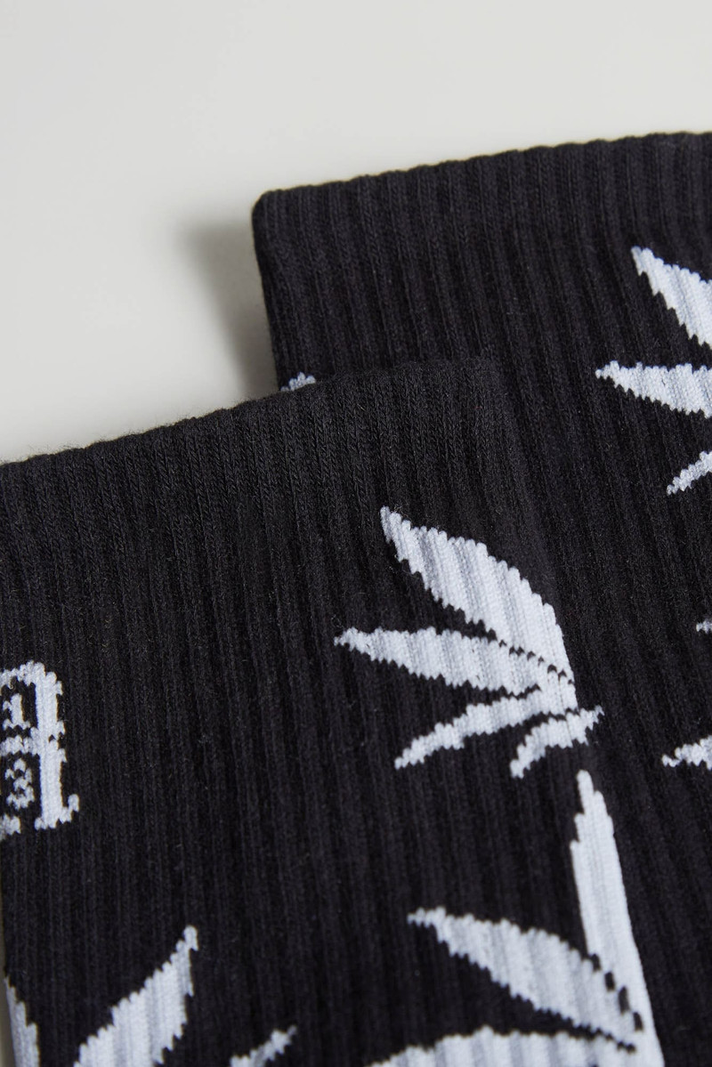 R13 R13 MARY JANE SOCKS - "FADED" BLACK outlook