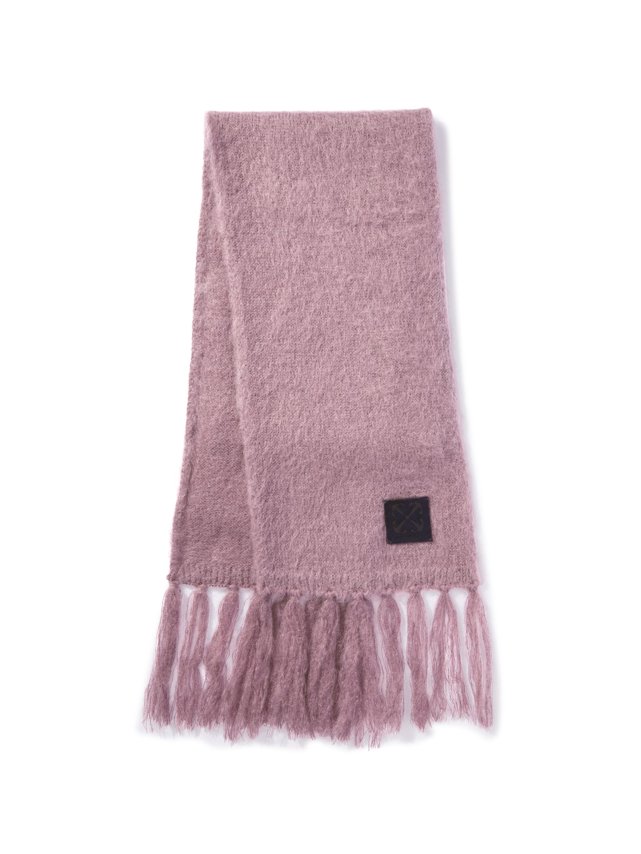 Arrow Pat Mohair Fringe Scarf Lilac Cob - 1