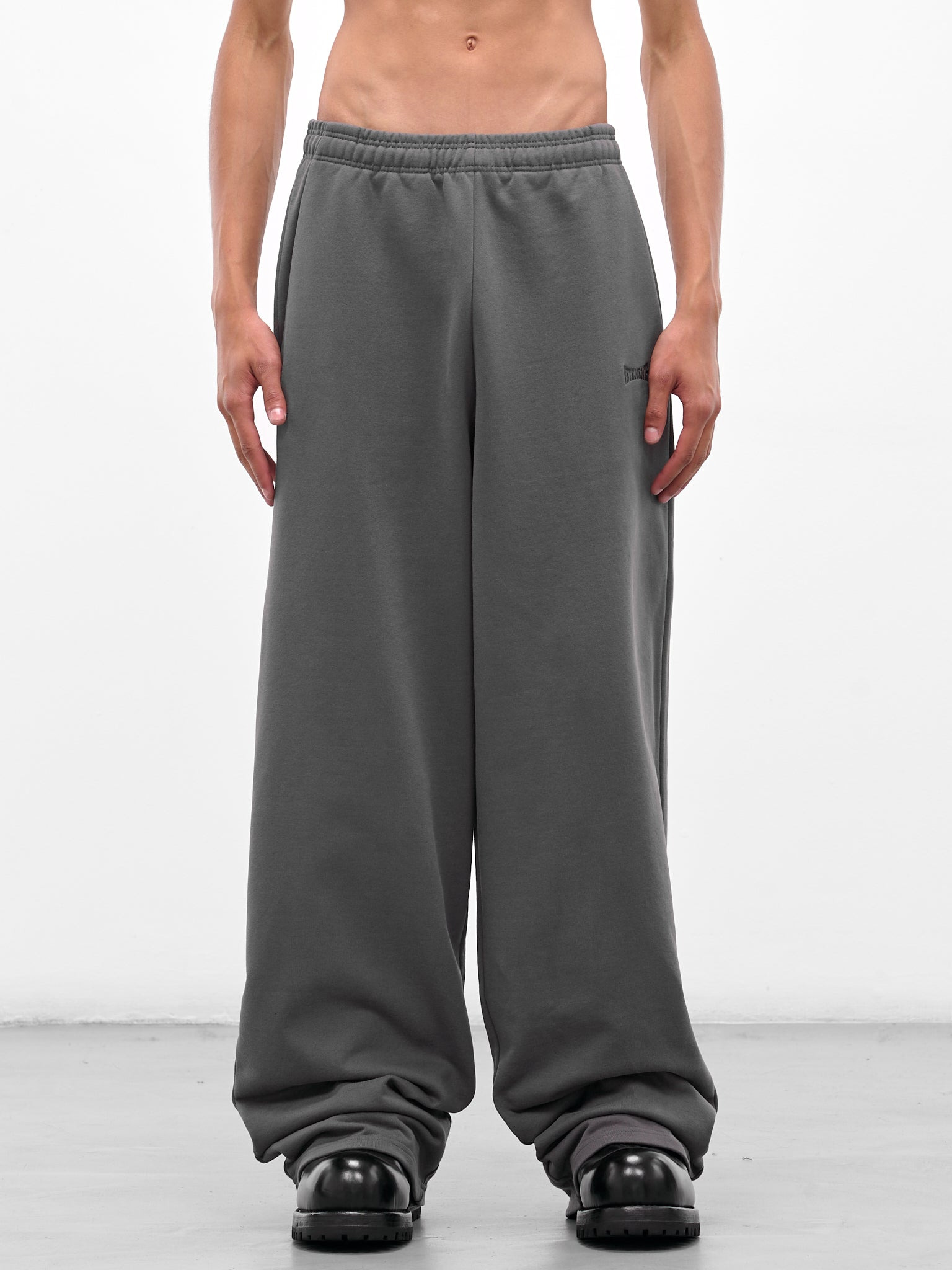 Gray Boxing Logo Baggy Sweatpants - 1