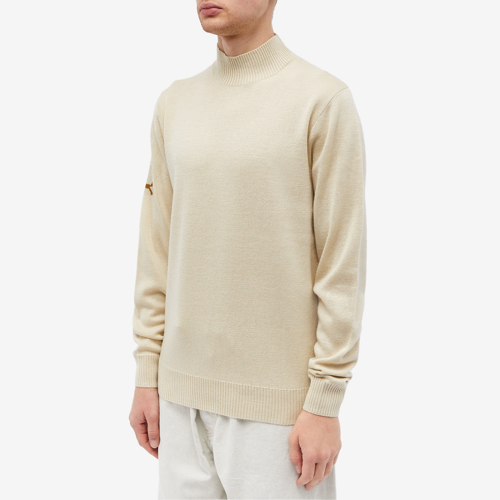 Fred Perry Intarsia Laurel Wreath Mock Neck Knit - 2