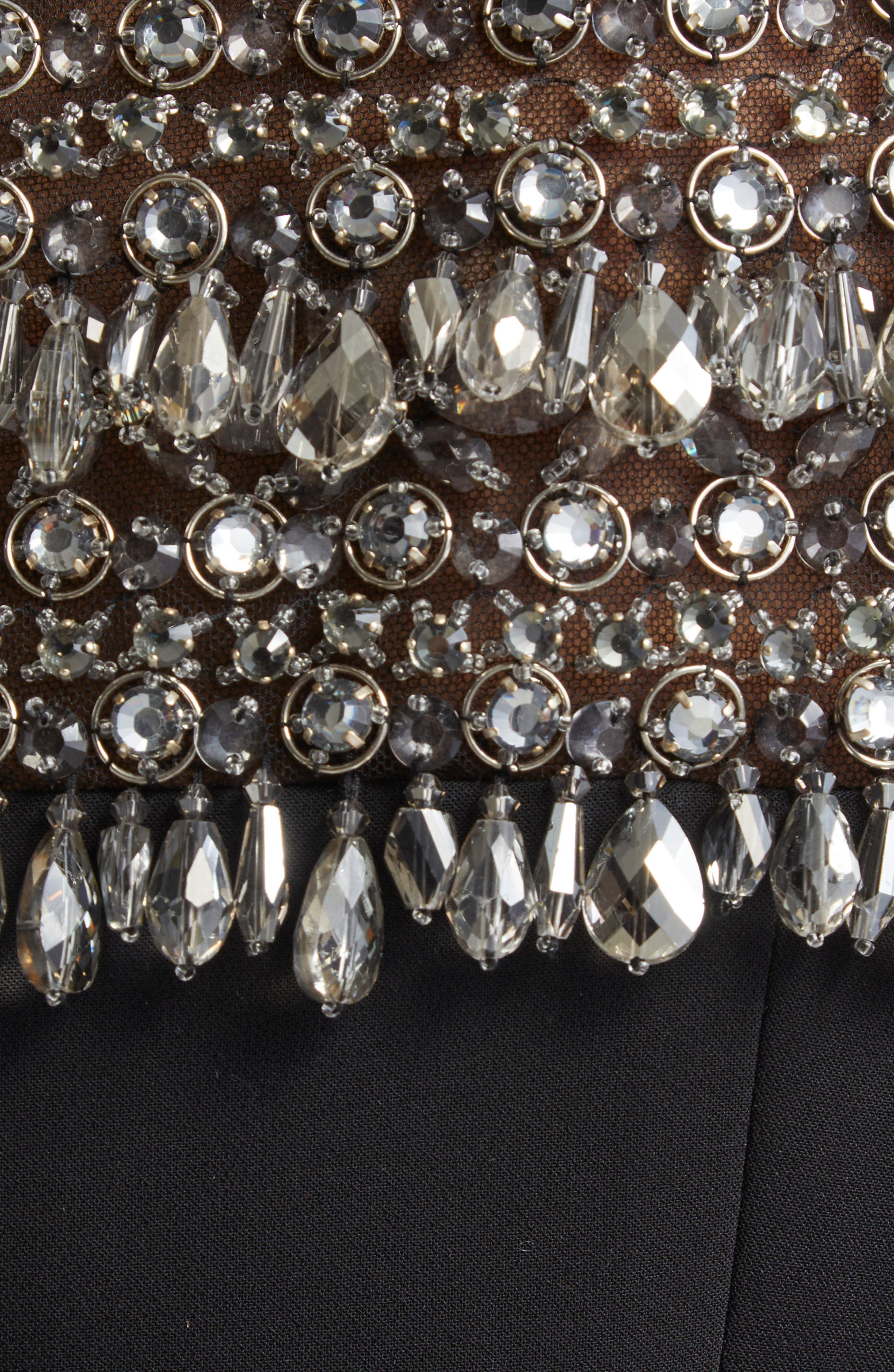 Carolina Herrera Crystal Embellished Cocktail Dress in Black Multi at Nordstrom - 6