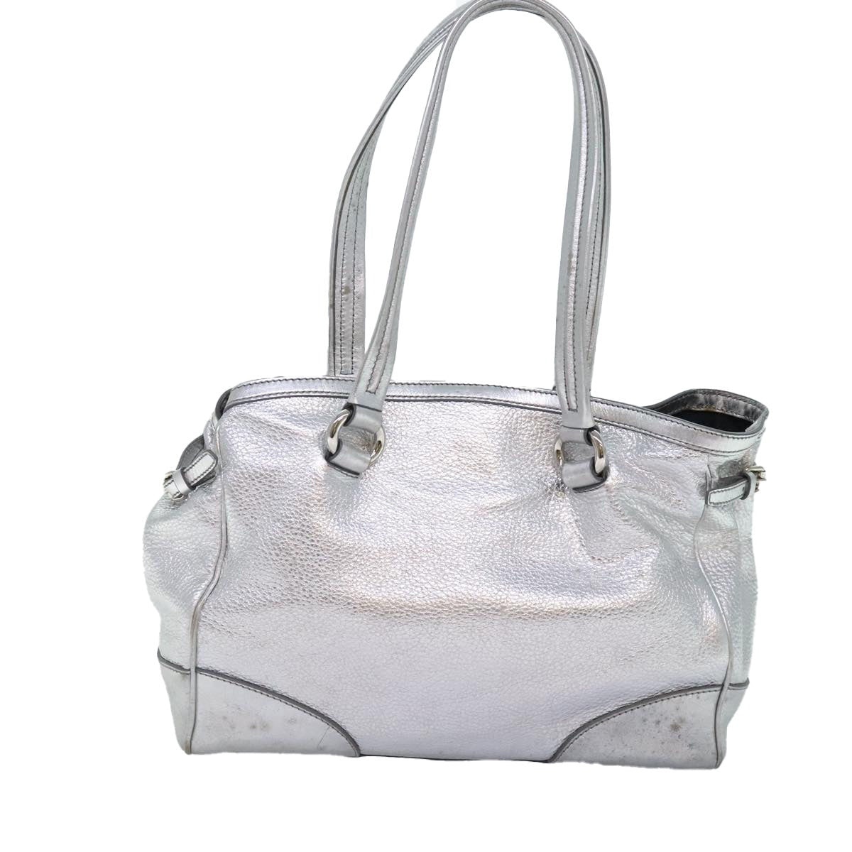 CELINE Tote Bag Leather Silver - 2