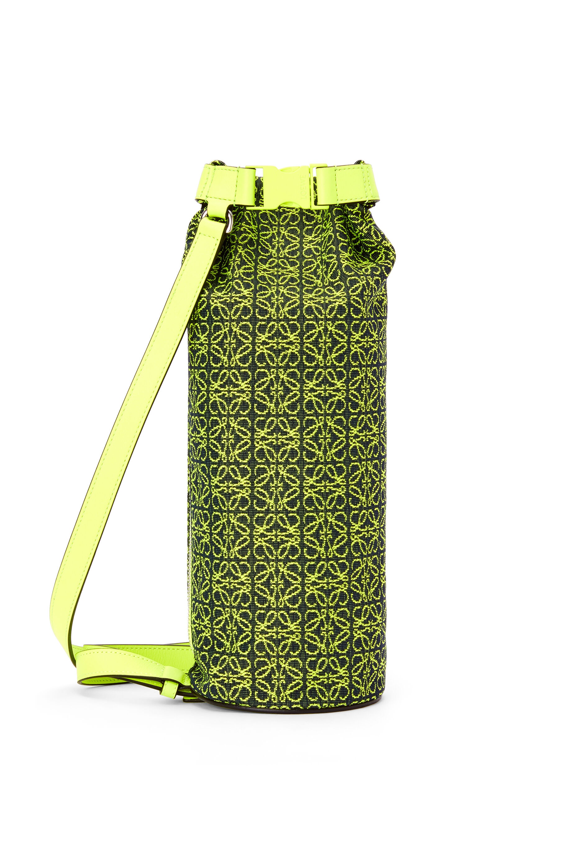 Roll Top Sling in Anagram jacquard and calfskin - 4