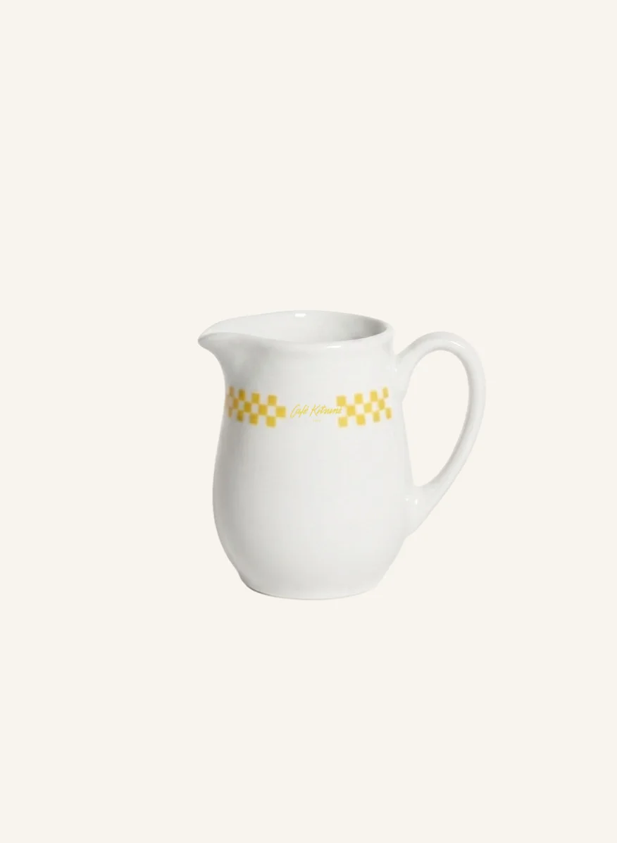 CHECKERBOARD PORCELAIN MILK JAR - 1