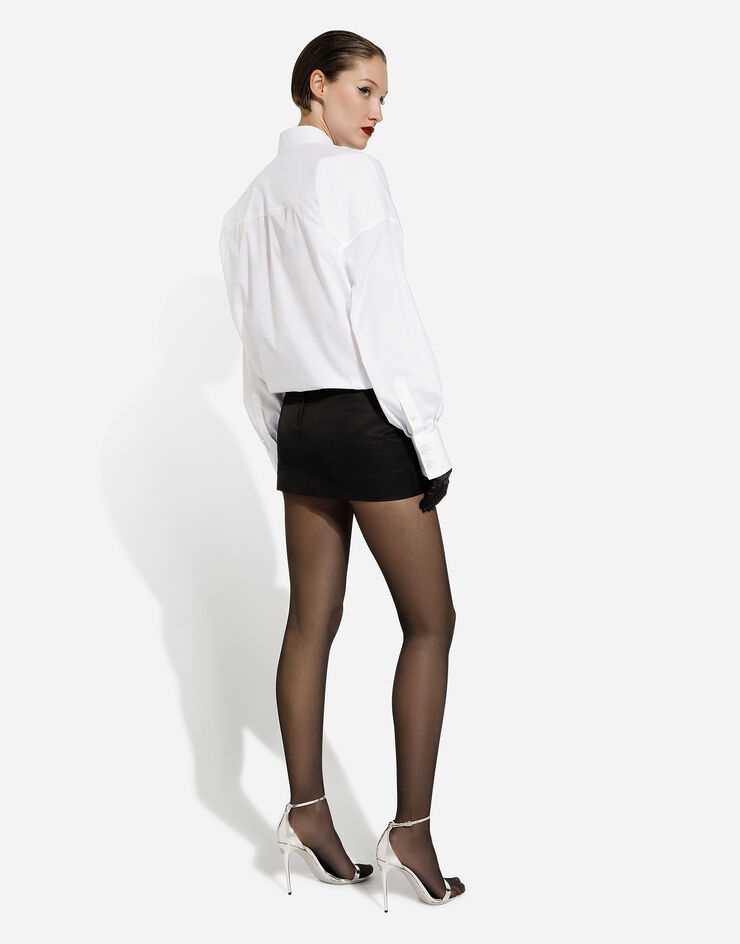 Short Ottoman skirt with floral appliqué - 4
