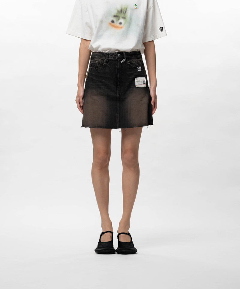 Front Back Combined Denim Shorts 3