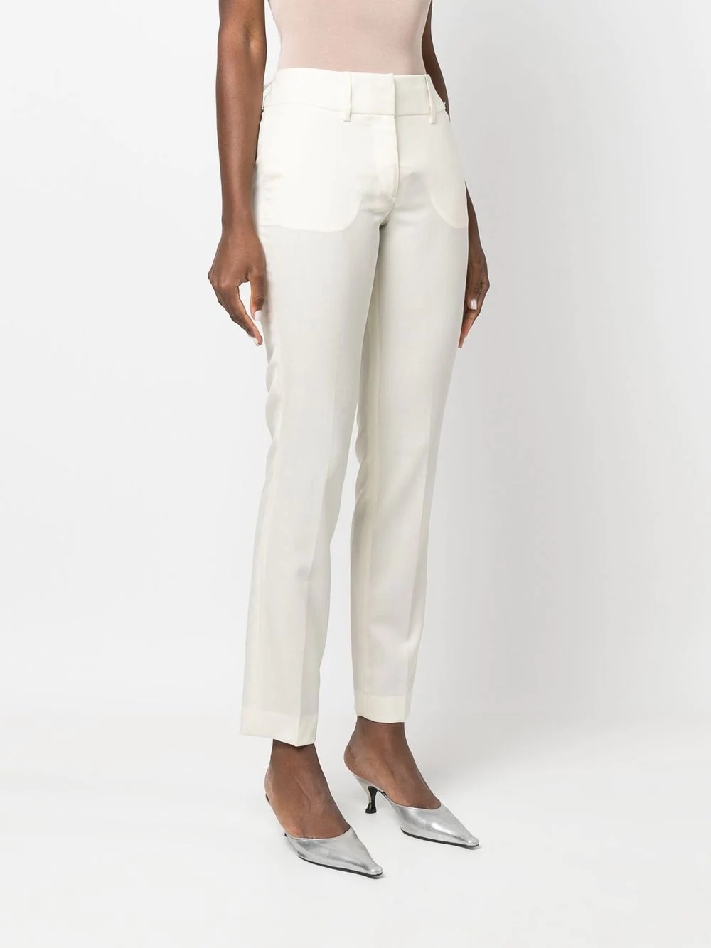 stretch-wool straight-trousers - 3
