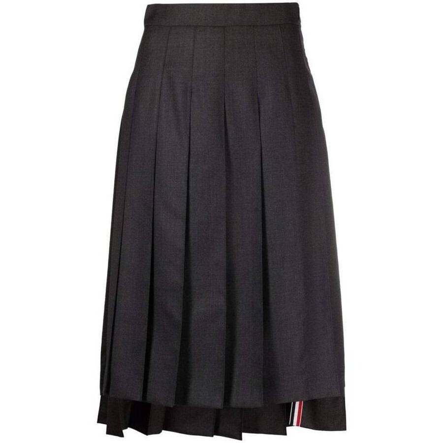 Thom Browne Super Twill Below Knee Pleated Skirt - 5