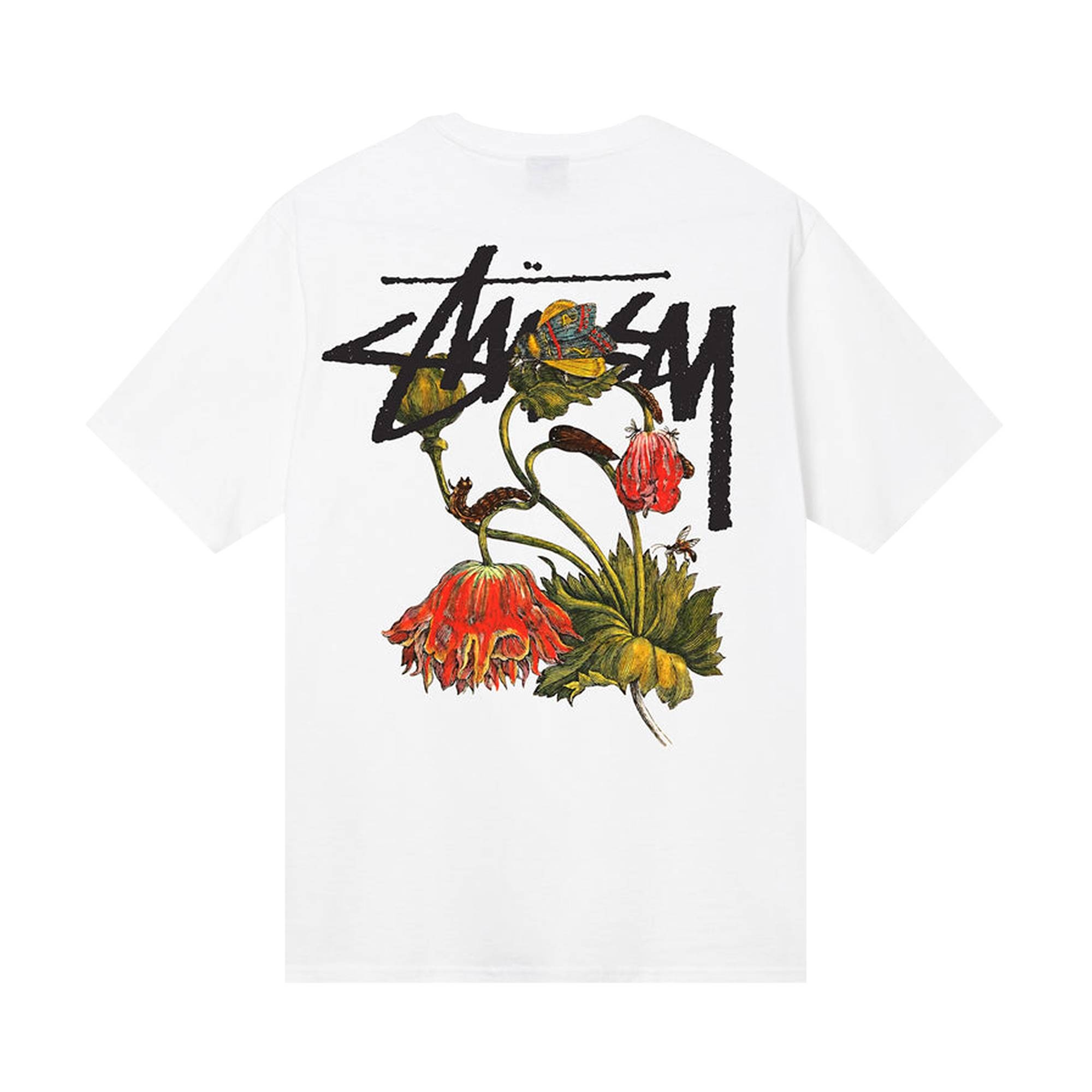 Stüssy Stussy Withered Flower Tee 'White' | REVERSIBLE