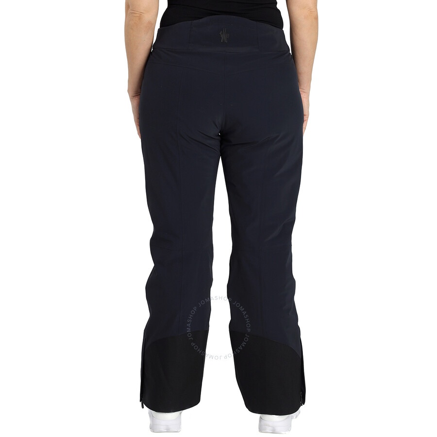 Moncler Ladies Black Buckled Ankle-zip Straight Trousers - 3