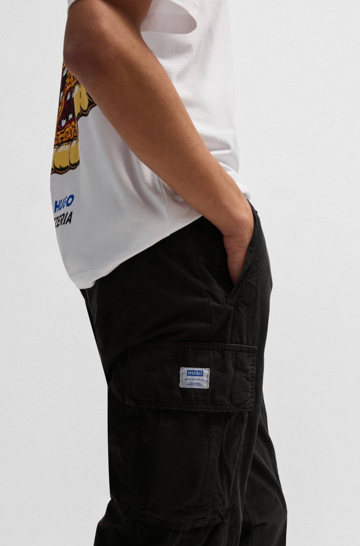 BAGGY-FIT CARGO TROUSERS IN RIPSTOP COTTON - 5