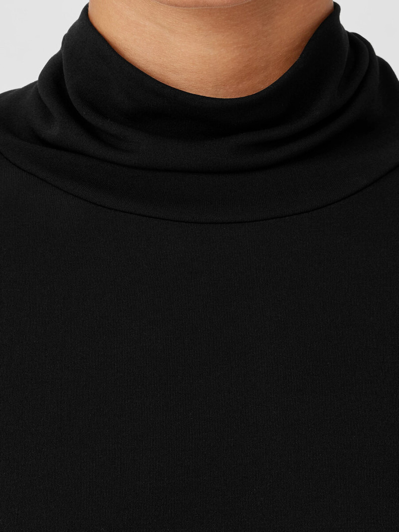 Stretch Silk Jersey Scrunch Neck Top 5