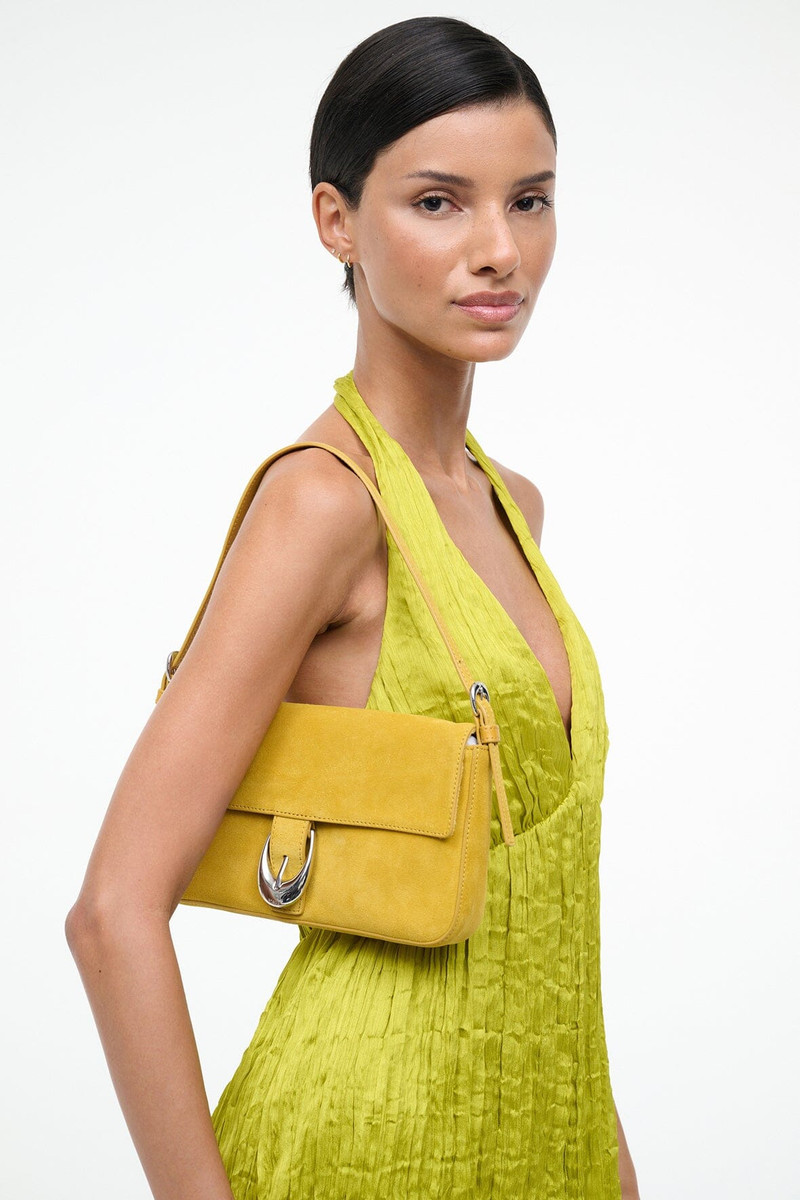STAUD STAUD HARLOW BAG GOLDENROD SUEDE outlook