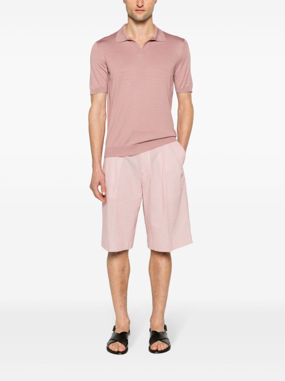 pinstriped mid-rise bermuda shorts - 2