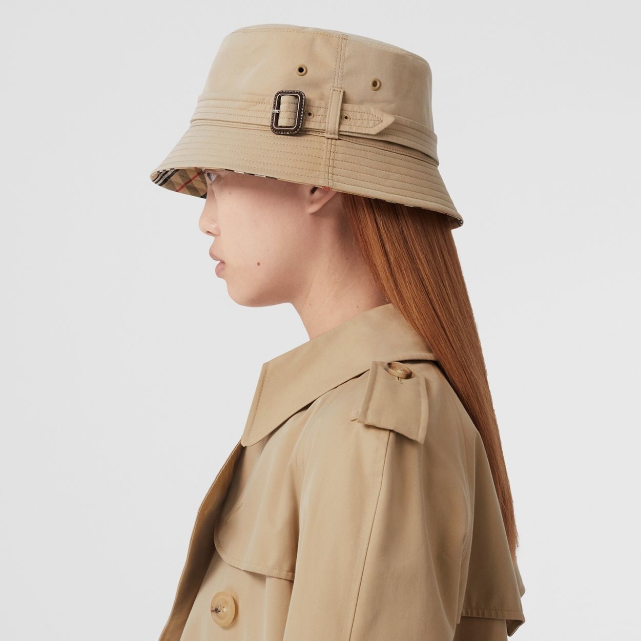 Cotton Gabardine Belted Bucket Hat - 3