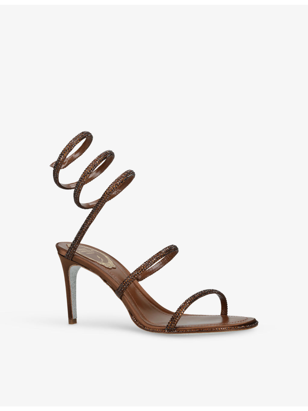 Cleo 80 Embellished-Satin Heeled Sandals - 3
