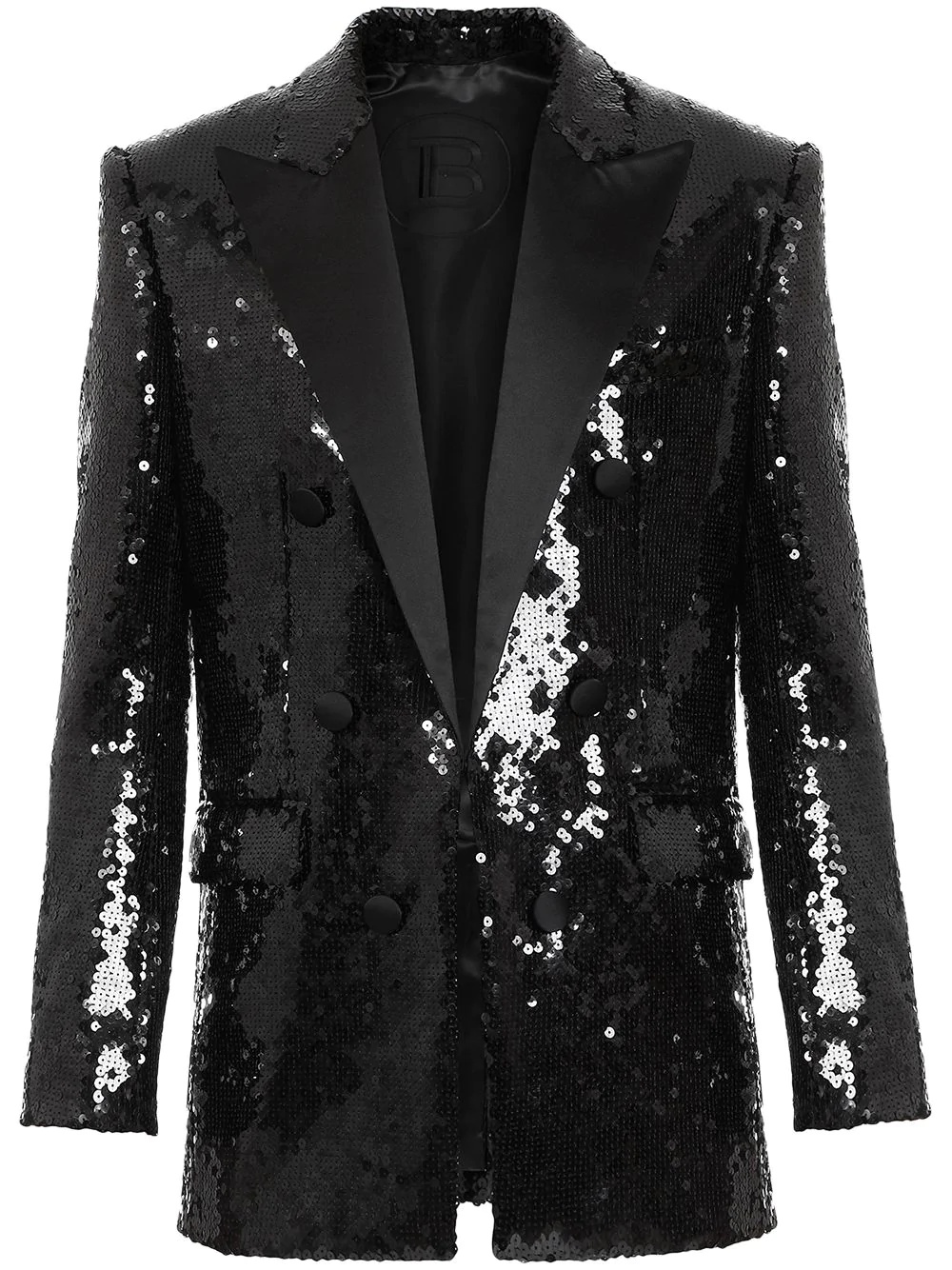 sequin embroidered blazer - 1