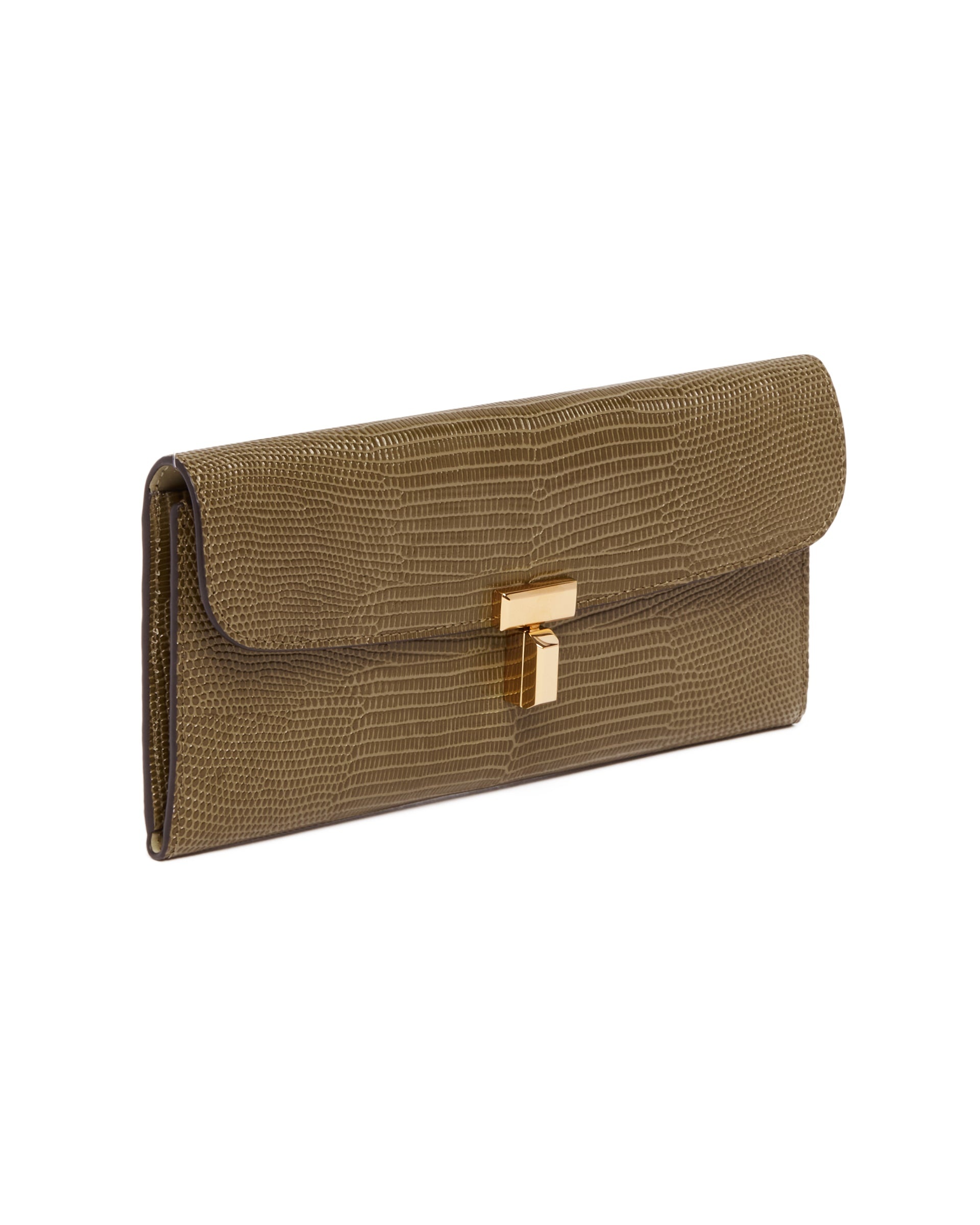 Green T-Lock Lizard-Print Wallet - 4