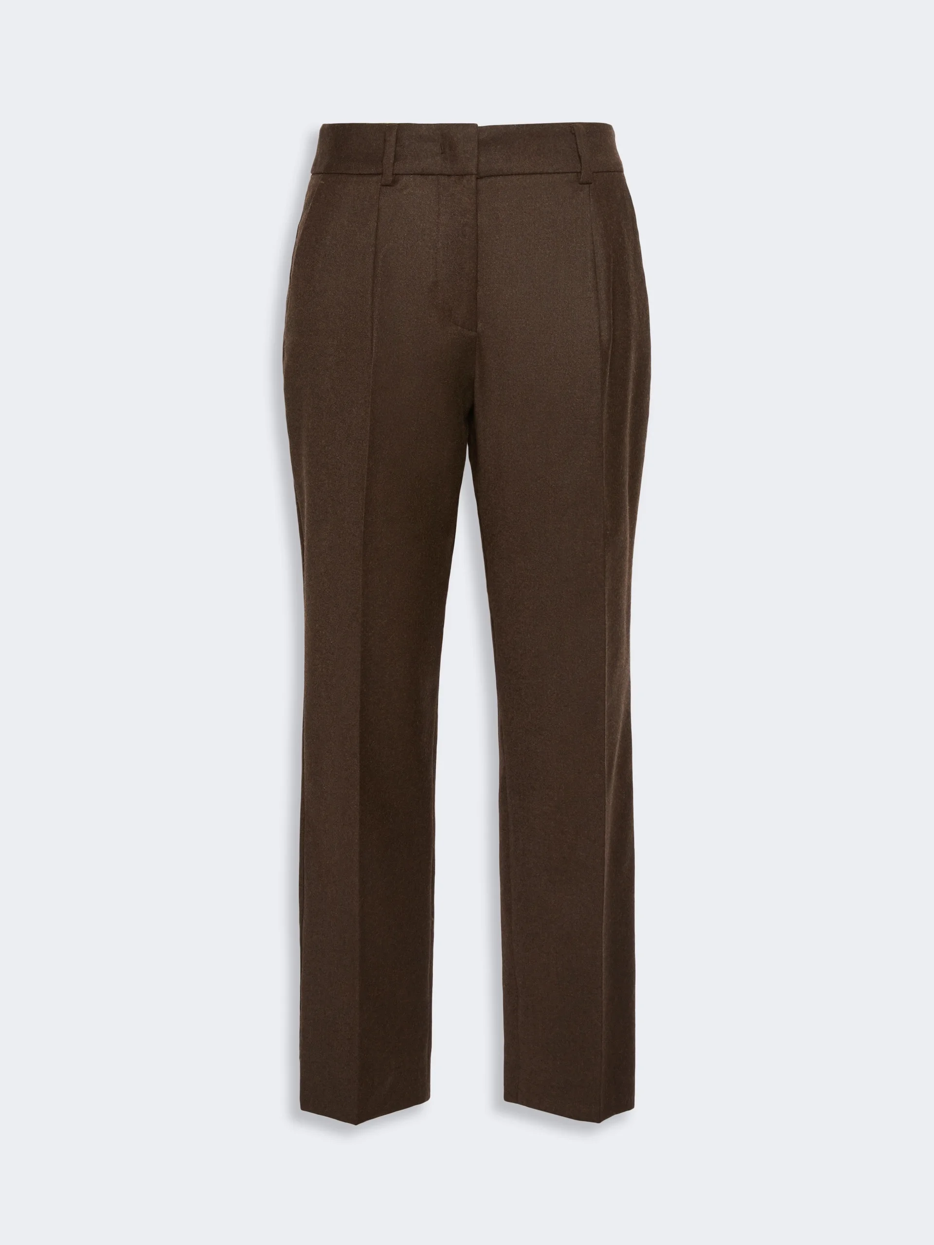 CALDAIA Stretch-flannel cropped trousers - BROWN - 1