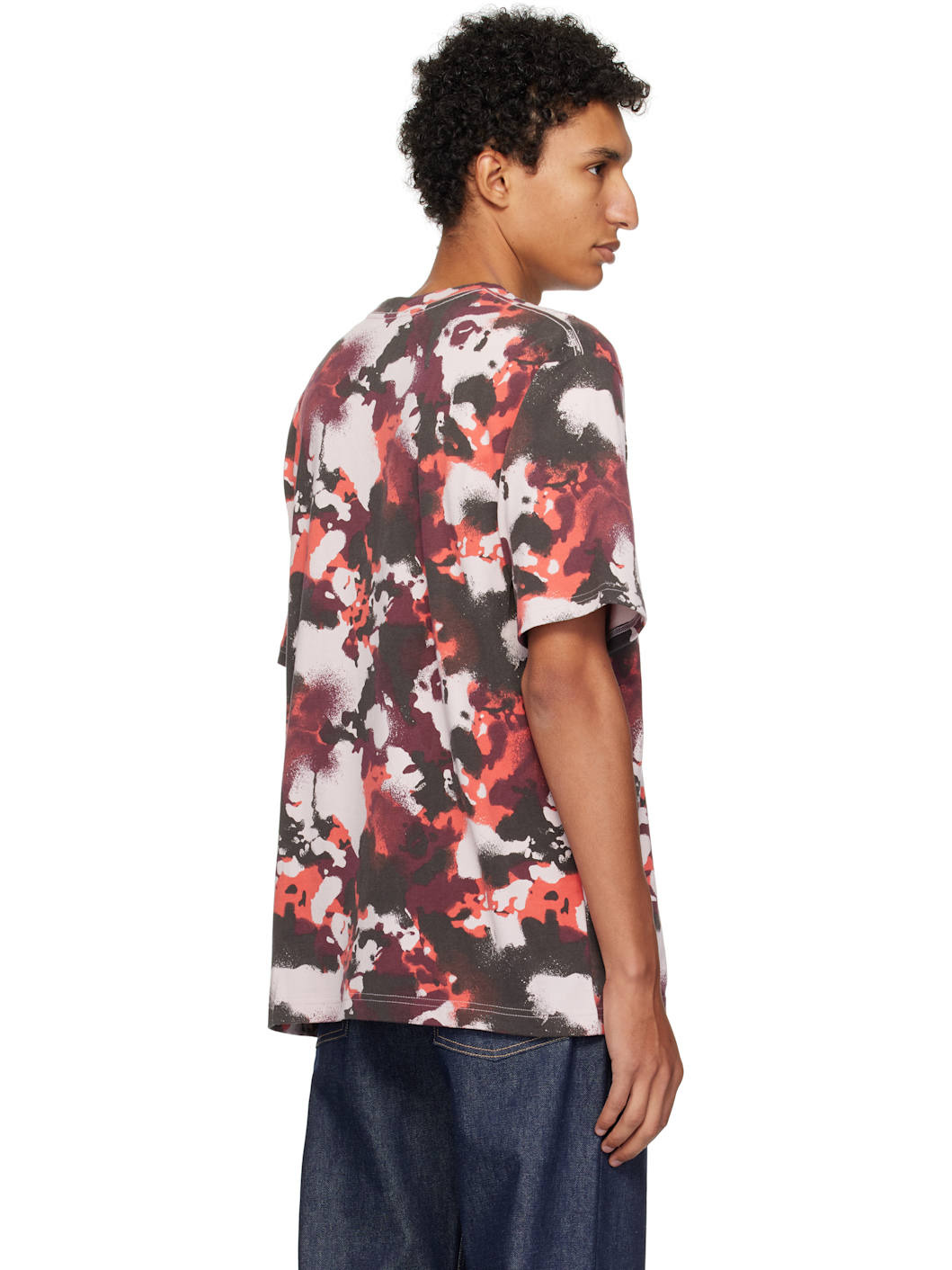 Red & Purple Map Camo Ape Head One Point T-shirt - 3