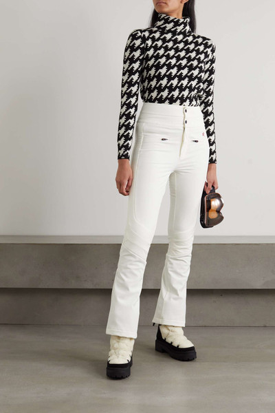 PERFECT MOMENT Houndstooth merino wool turtleneck sweater outlook