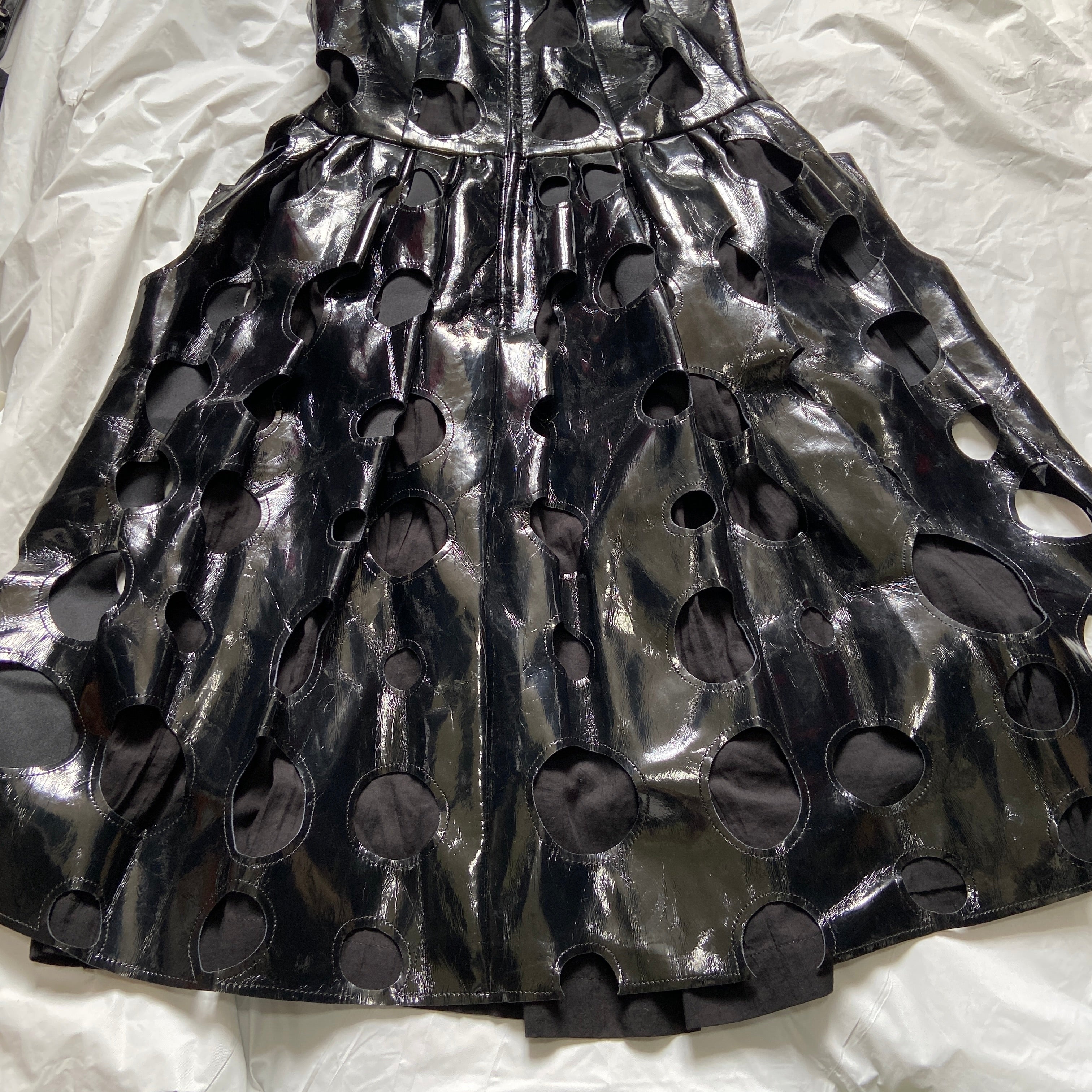 Comme des garçons ss15 pvc circle cut-out dress - 8