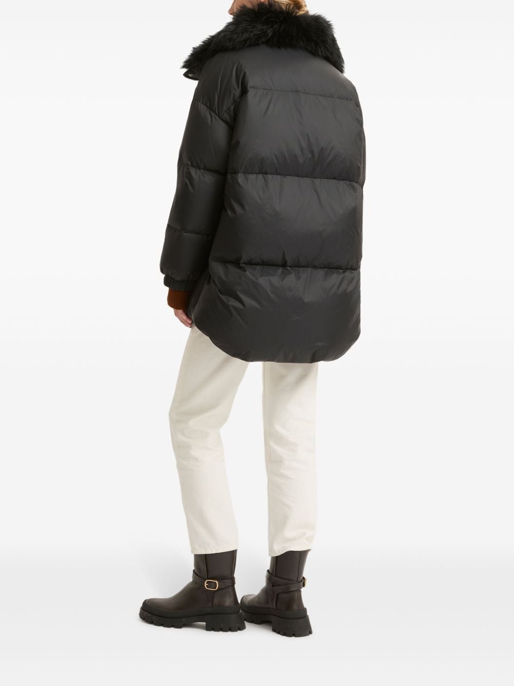 padded-design coat - 3