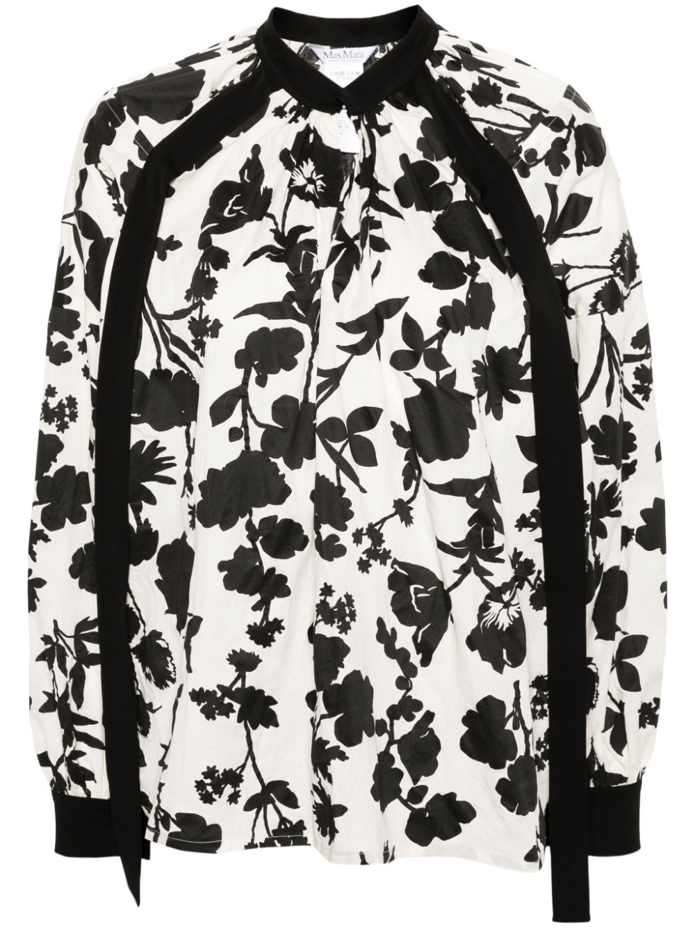 Gaetana floral-print cotton blouse - 1