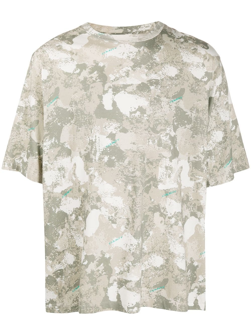 camouflage print T-shirt - 1