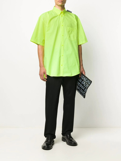 BALENCIAGA logo-tab short-sleeve shirt outlook