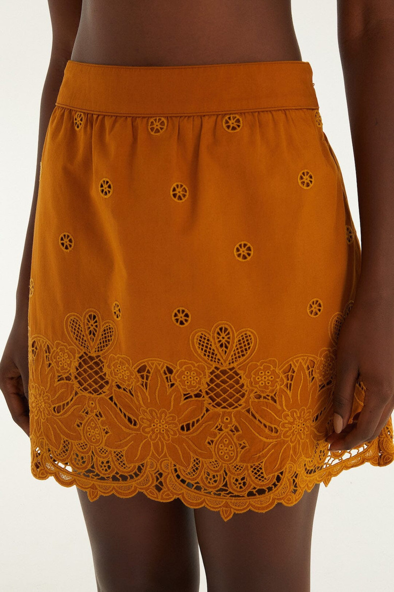 FARM RIO Camel Richelieu Mini Skirt outlook