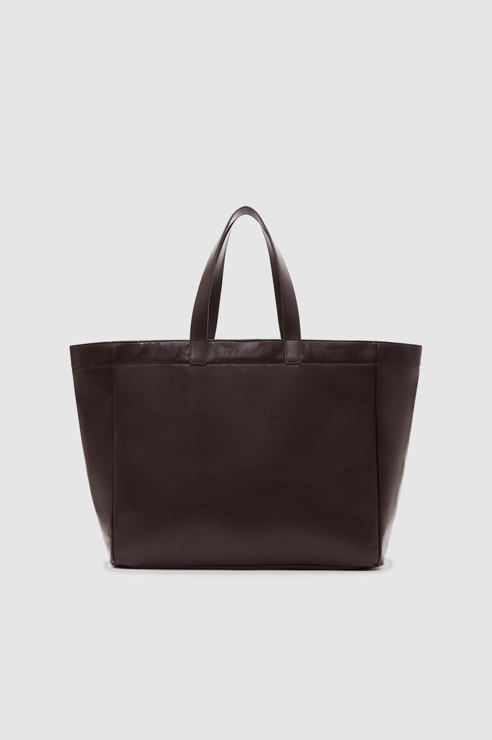 Large Rio Tote - Dark Brown Recycled Leather - 3