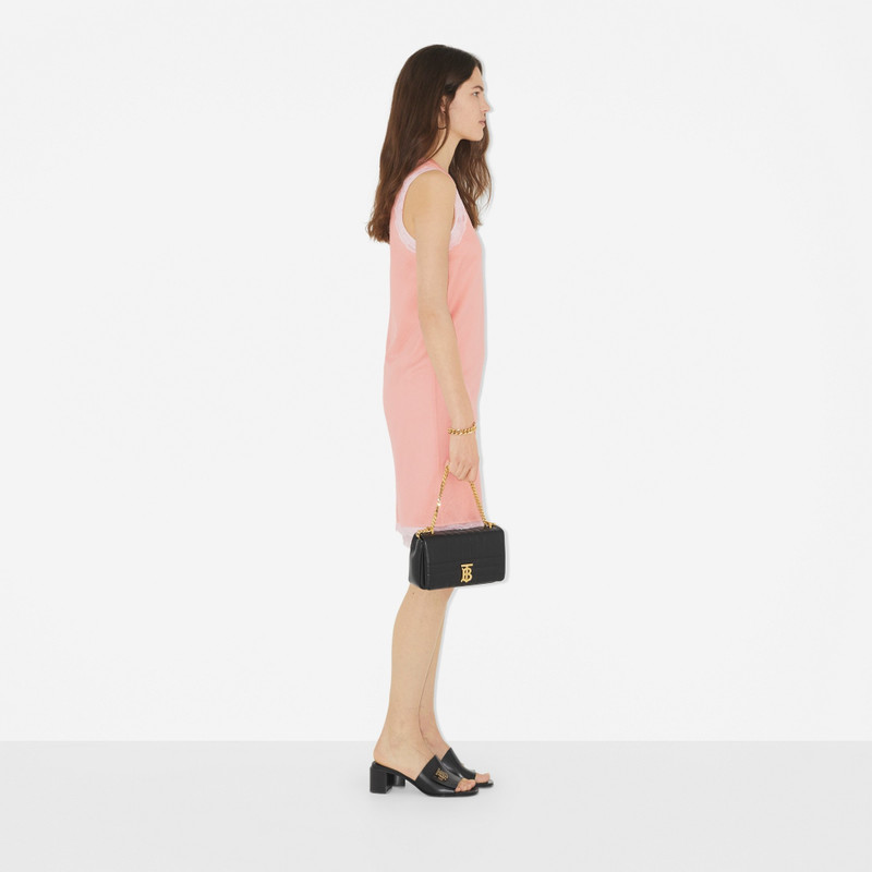 Sleeveless Lace Trim Mesh Dress 3