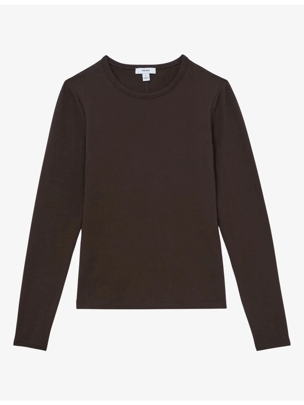 Jada Crewneck Long-Sleeve Stretch-Cotton T-Shirt - 1