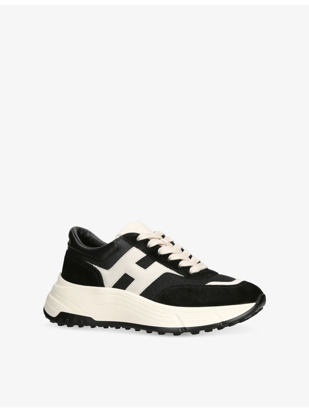 Allacciato H 669 Suede and Leather Low-Top Trainers - 3