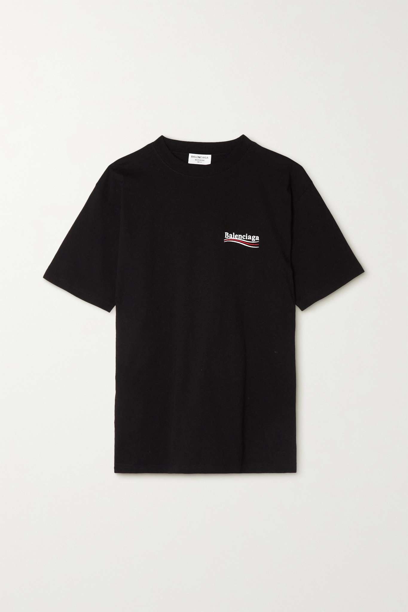 Oversized embroidered cotton-jersey T-shirt - 1