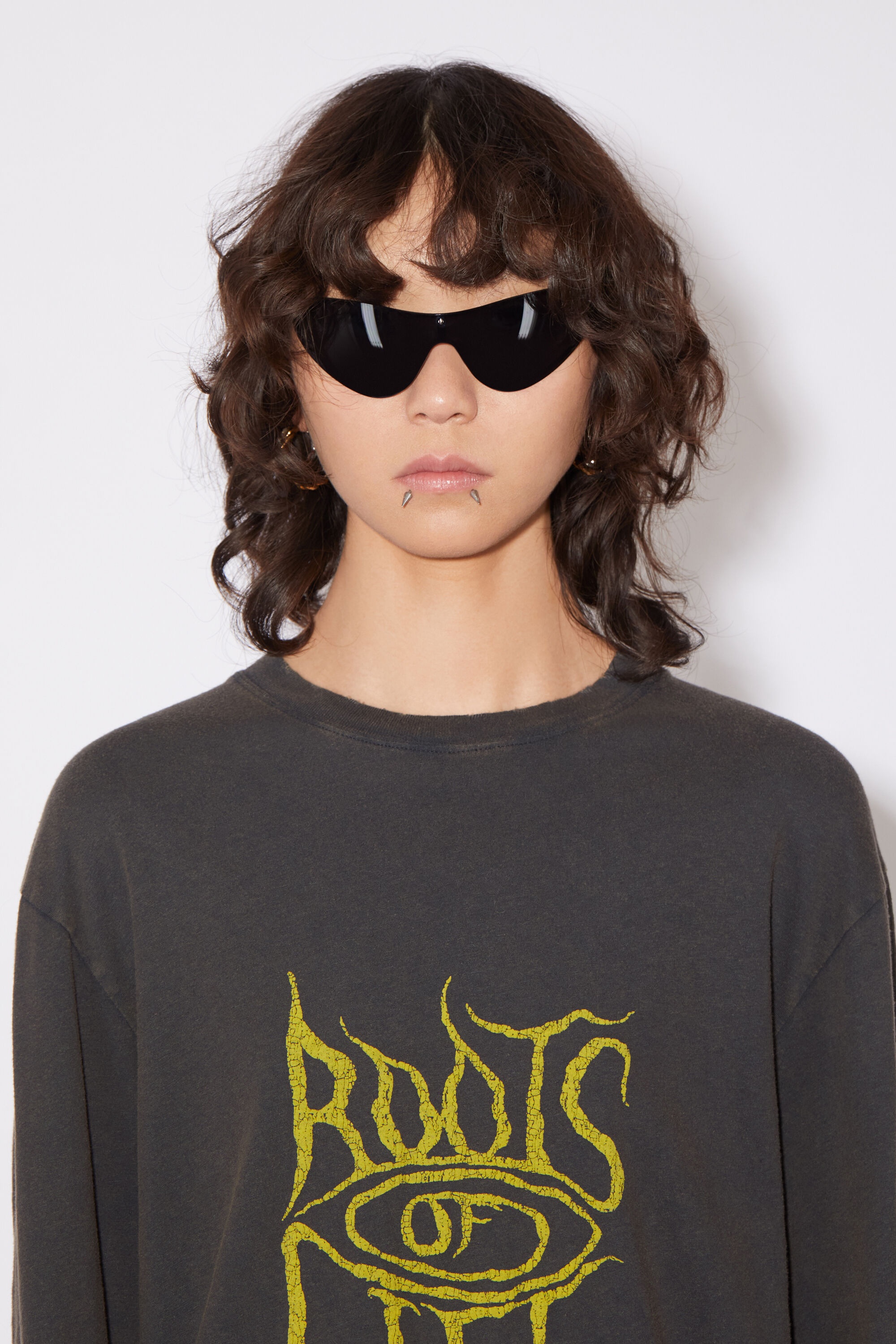 Printed sweater - Faded black - 4