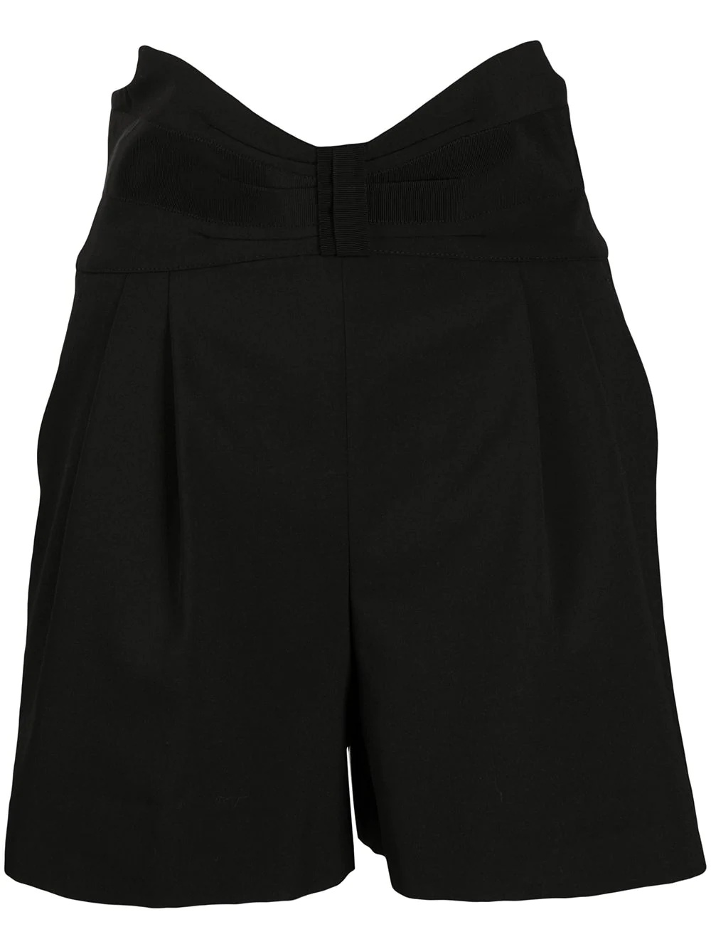 tuxedo bow detail high-waisted shorts - 1