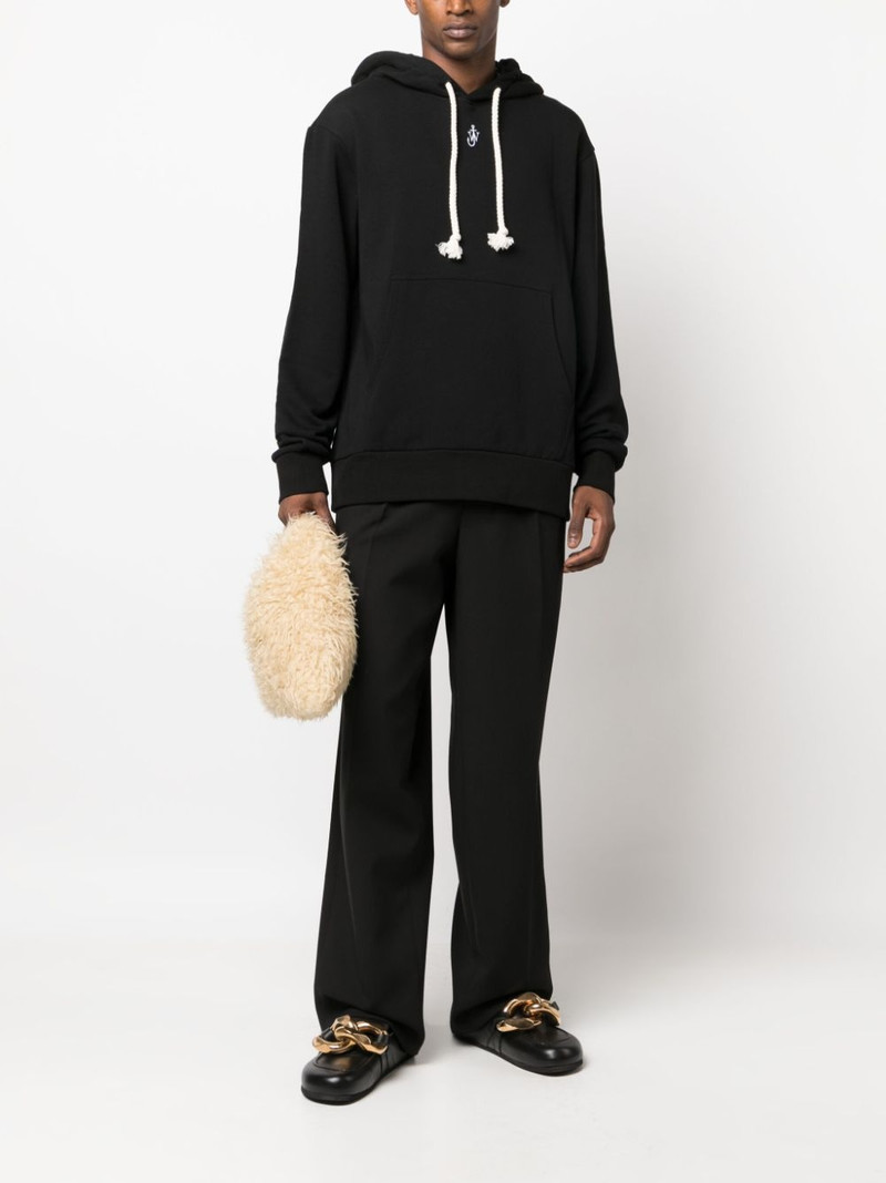 JW Anderson logo-embroidered drawstring hoodie outlook