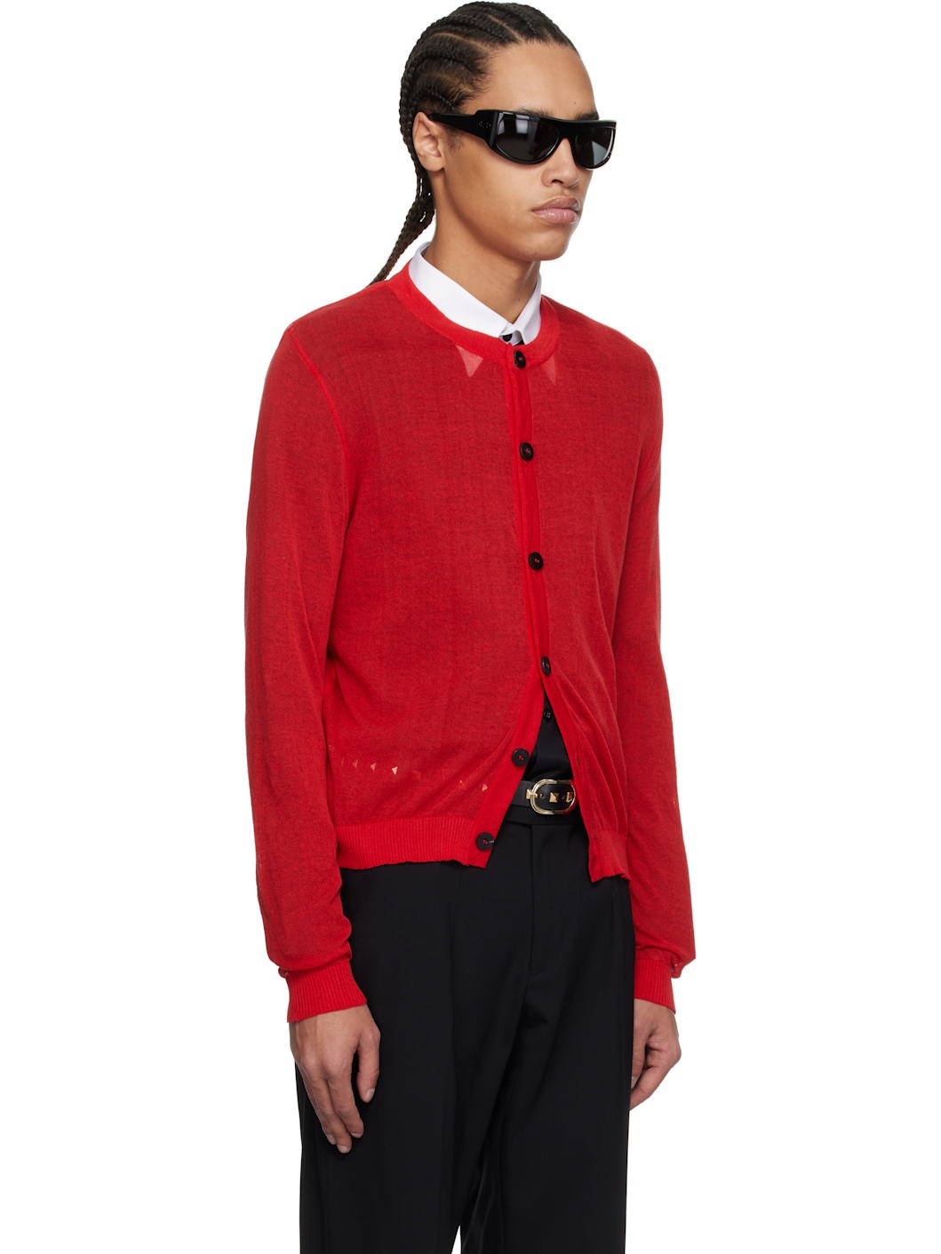 Red Sheer Cardigan - 2