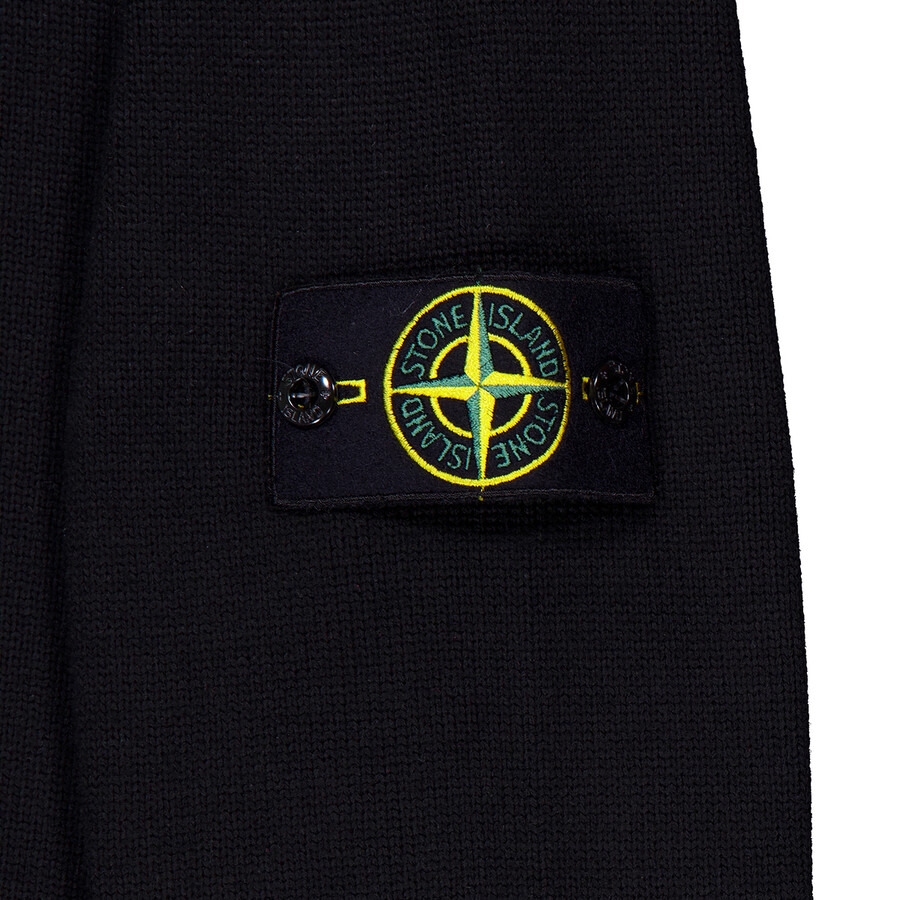 Stone Island Men's Black Loose Fit Crewneck Sweater - 2